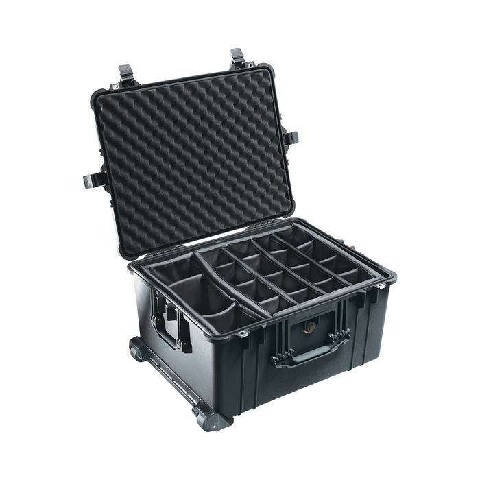 Pelican 1620 Protector Case with Padded Dividers & Lid Foam - Black