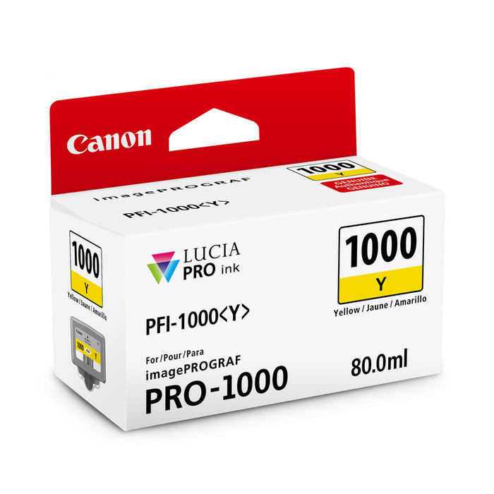 Canon PFI-1000 Yellow Ink Cartridge - 80mL
