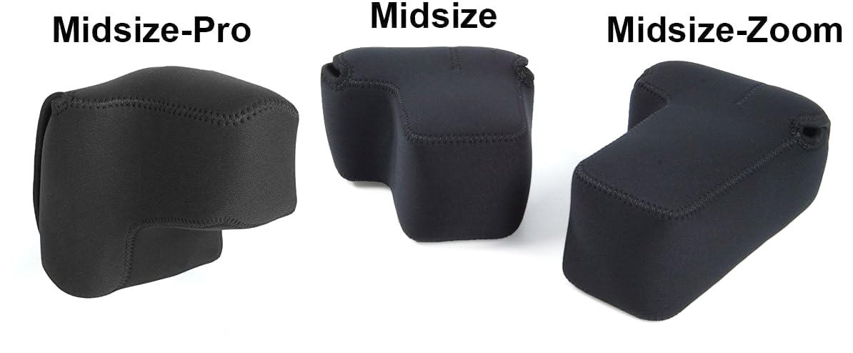 Op/Tech Soft Pouch for Camera & Lens, Digital D-Midsize Zoom - Black