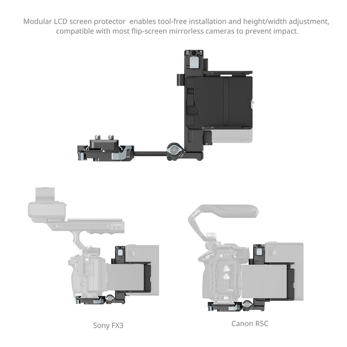 SmallRig V-Mount Battery Mount Plate Kit with Pro Circuit, 65W PD Charging, LCD Bracket & Tool-Free Arca-Swiss QR Plate 5227
