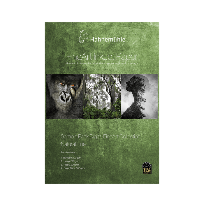 Hahnemühle Sample Pack Natural Line FineArt Inkjet Paper, 8" x 11" - 4 Qualities / 8 Sheets