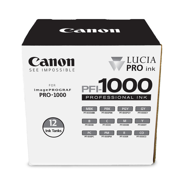 Canon PFI-1000 12-Pack Ink Cartridge Pack
