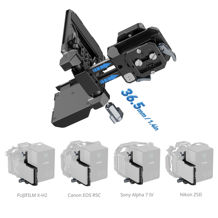 SmallRig V-Mount Battery Mount Plate Kit with Screen Protector, 65W PD Charging, LCD Bracket & Tool-Free Arca-Swiss QR Plate 5315