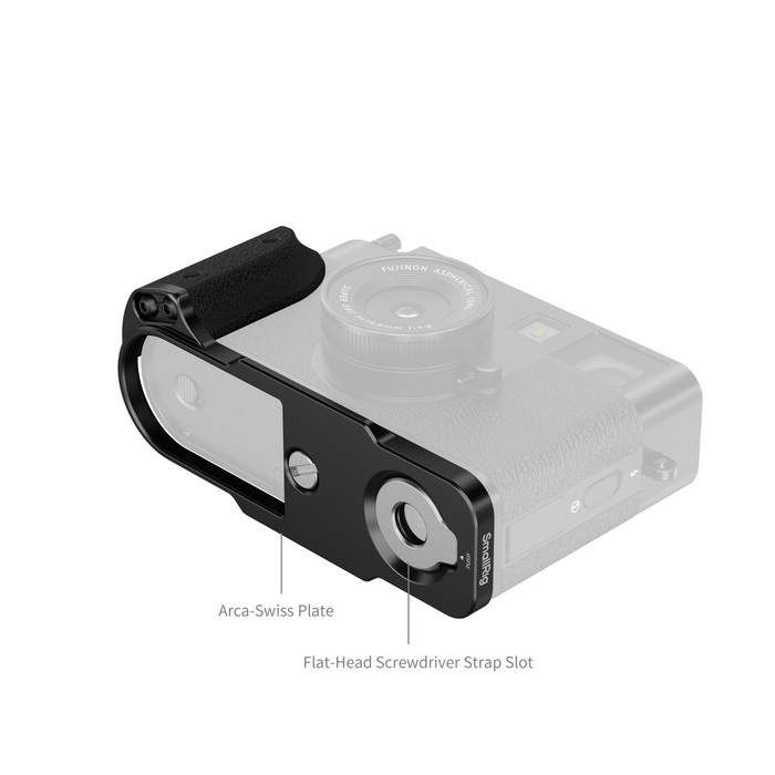 SmallRig L-Shaped Mount Plate with Silicone Handle for Fujifilm X Half - Black