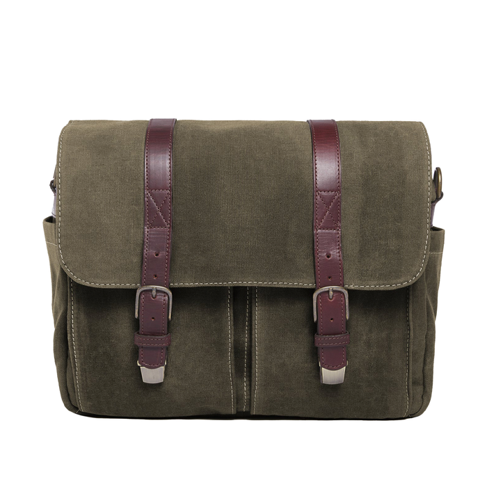 ONA Brixton Messenger Bag, Waxed Canvas - Olive