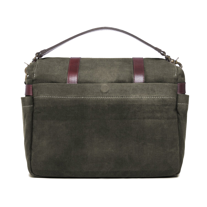 ONA Brixton Messenger Bag, Waxed Canvas - Olive