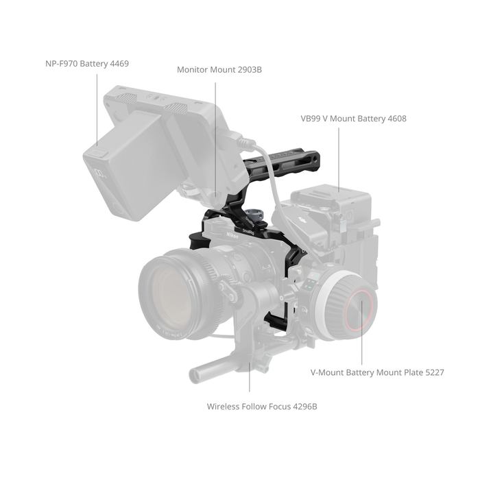 SmallRig Camera Cage Kit for Nikon ZR with Top Handle 5647