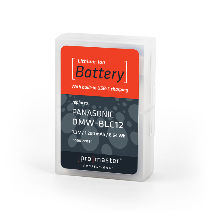 ProMaster Li-ion Battery for Lumix DMW-BLC12 with USB-C Charging