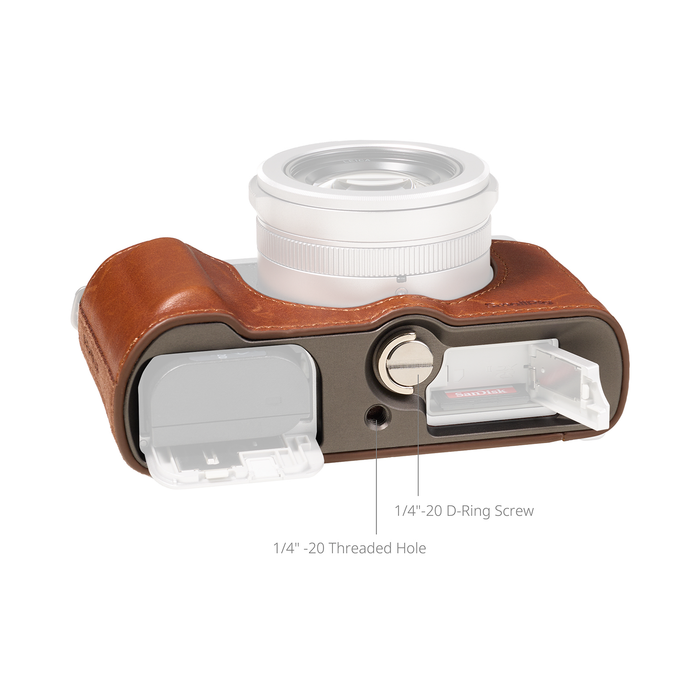 SmallRig Leather Half Case for LUMIX L10 5699 - Brown