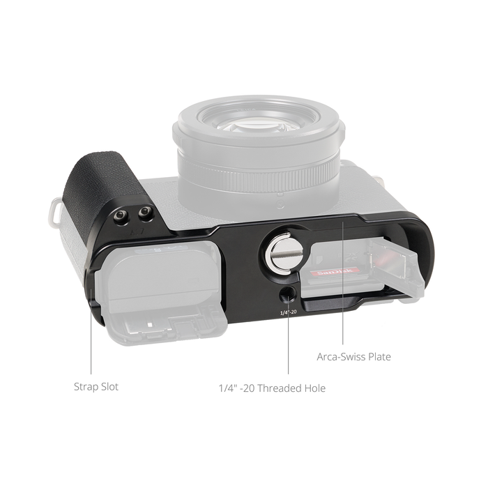 SmallRig L-Shaped Mount Plate with Silicone Handle for LUMIX L10 5700 - Black