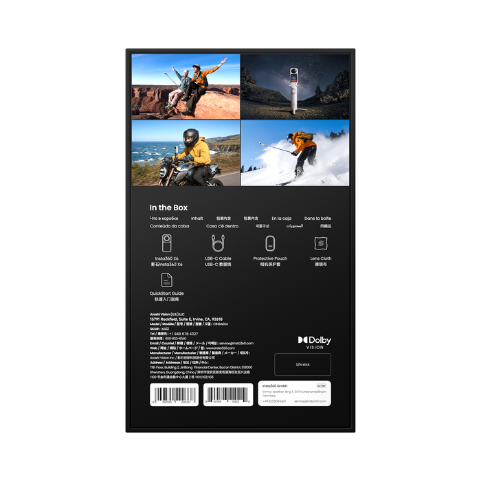 Insta360 X6 360° 8K Camera Standard Bundle - Arctic White