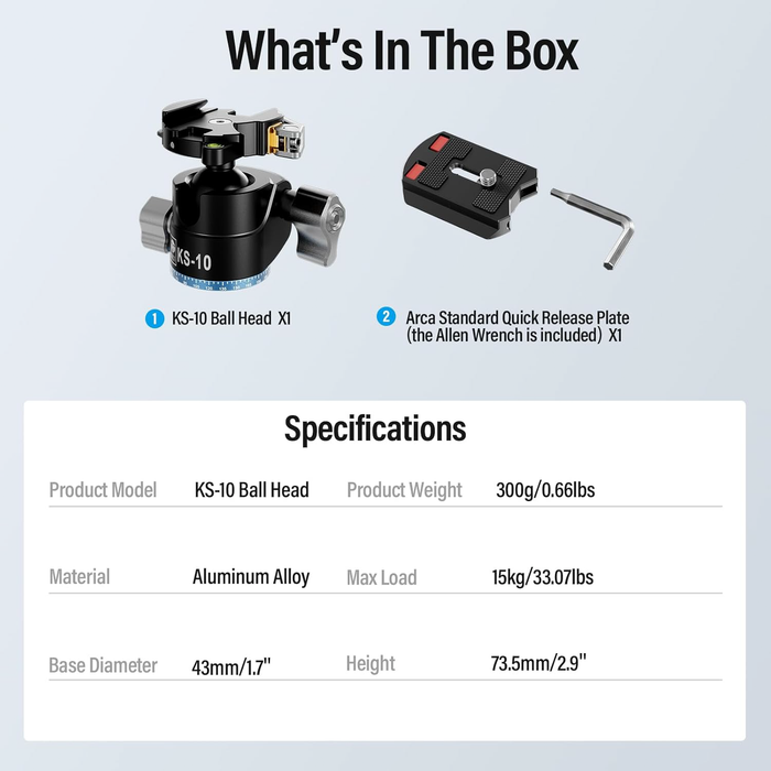 Sirui KS-10 Quick Release Ball Head