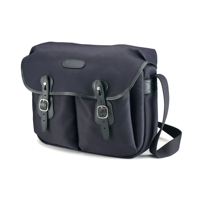 Billingham Hadley Large 8L Shoulder Bag - Black FibreNyte / Black Leather (Olive Lining)