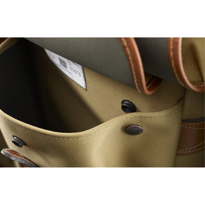 Billingham Hadley Large 8L Shoulder Bag - Black FibreNyte / Black Leather (Olive Lining)