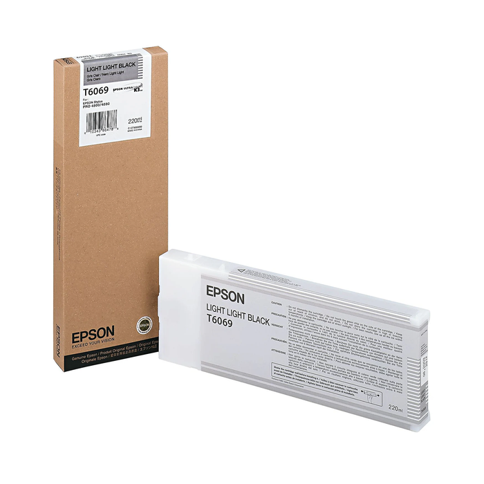 Epson T606900 UltraChrome K3 Light Light Black Ink Cartridge for Stylus Pro 4880 Printer - 220mL