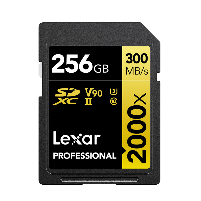 Lexar 256GB Professional 2000x UHS-II SDXC Memory Card