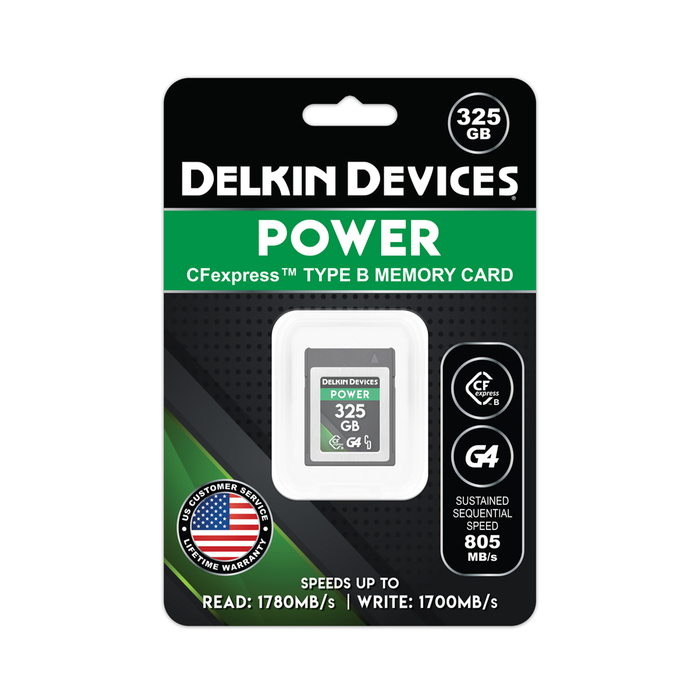 Delkin Devices 325GB POWER G4 CFexpress Type B Memory Card