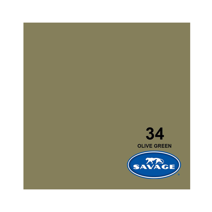Savage #34 Olive Green Seamless Background Paper 107" x 36' - In Store Pick Up Only