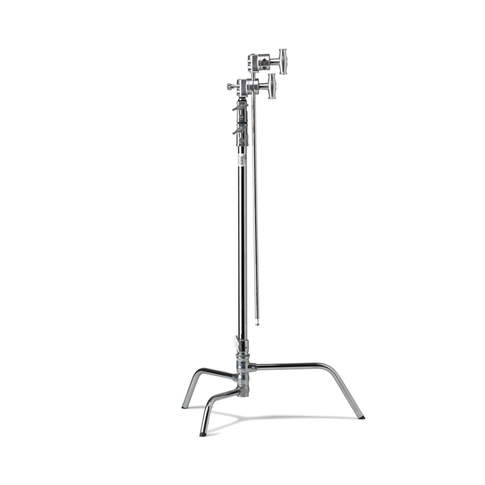 Kupo 40" Master C-Stand with Removable Turtle Base, Grip Head & Arm with Hex Stud Kit, 9.7' - Chrome