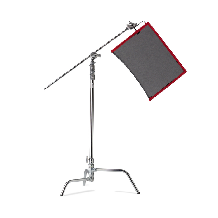 Kupo 40" Master C-Stand with Removable Turtle Base, Grip Head & Arm with Hex Stud Kit, 9.7' - Chrome