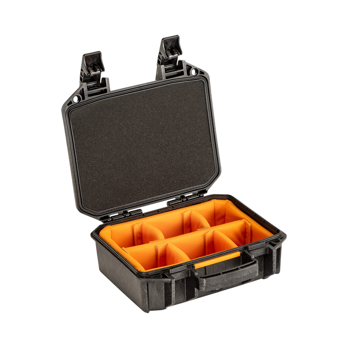 Pelican V100C Vault Equipment Case with Padded Dividers & Lid Foam - Black