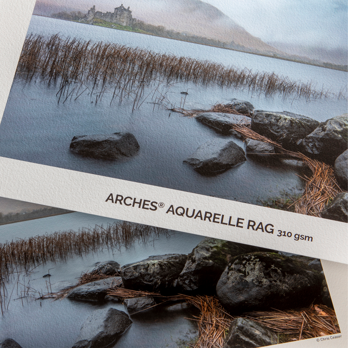 Canson Infinity ARCHES Aquarelle Rag Matte Inkjet Paper, 310 gsm, 8.5 x 11" - 25 Sheets