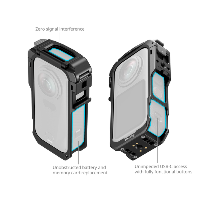 SmallRig Multifunctional Protective Cage with Silicone Cover for Insta360 X6 6965