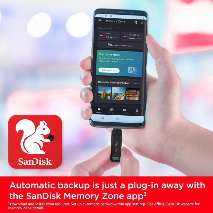 SanDisk 64GB Ultra Dual Drive Go USB Type-C 2-in-1 Flash Drive
