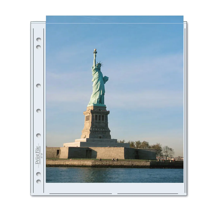 Print File 811-2P Archival Photo Pages with 1 Pocket for Photos or Documents (Holds 8.5x11" Prints) - 25 Pack
