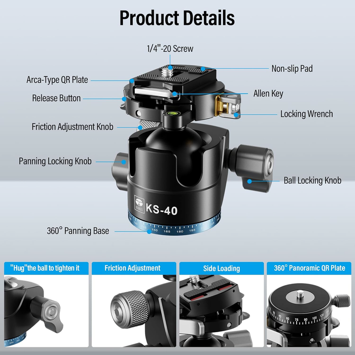 Sirui KS-40 Quick Release Ball Head