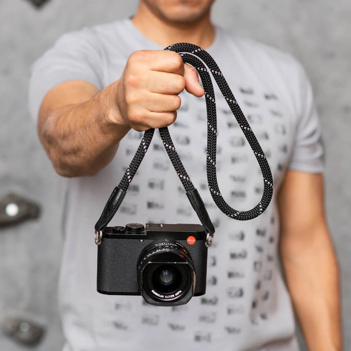 Cooph Rope Camera Strap with Split Ring, 39.4" (100cm) - Black Reflective