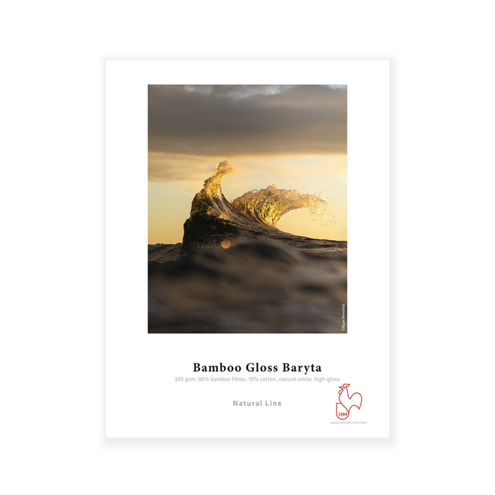 Hahnemühle Bamboo Natural Line Gloss Baryta FineArt Inkjet Paper, 305, 17" x 22" - 25 Sheets
