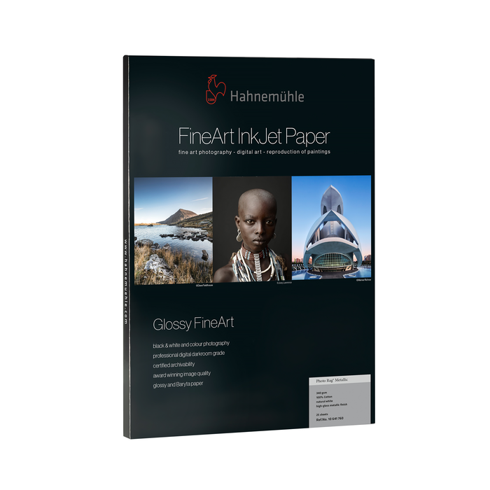 Hahnemühle Photo Rag Metallic FineArt Inkjet Paper, 340, 17" x 22" - 25 Sheets