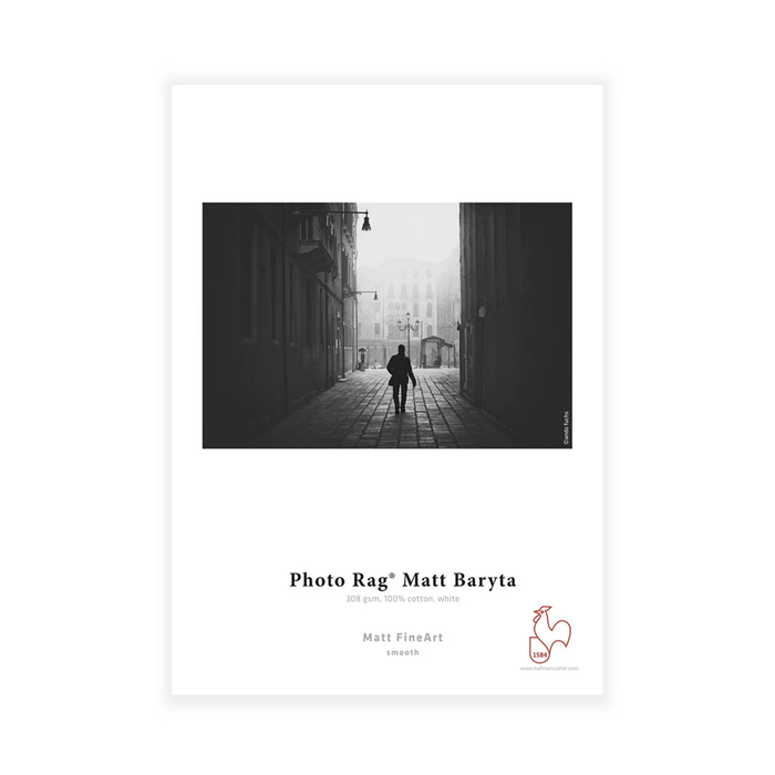 Hahnemühle Photo Rag Matt Baryta FineArt Inkjet Paper, 308, 13" x 19" - 25 Sheets