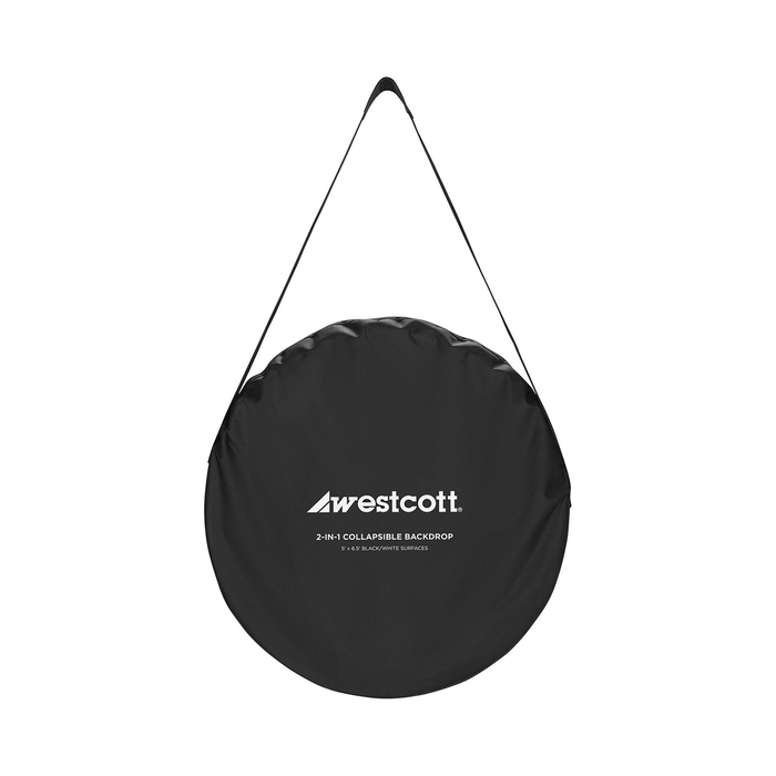 Westcott Collapsible 2-in-1 Black & White Backdrop, 5' x 6.5'