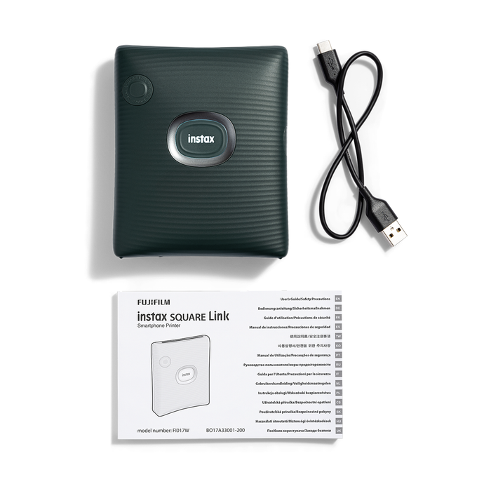 Fujifilm Instax Square Link Smartphone Printer - Midnight Green