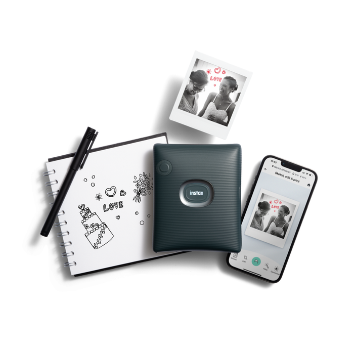 Fujifilm Instax Square Link Smartphone Printer - Midnight Green