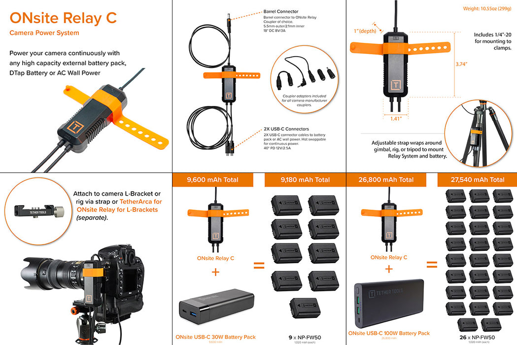 Tether Tools ONsite Relay C Camera Power System