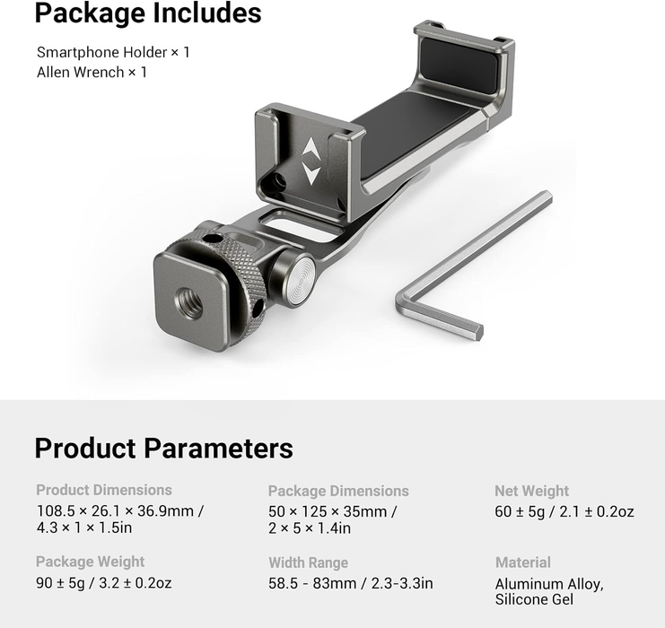 SmallRig Multifunctional Universal Metal Smartphone Holder 3559
