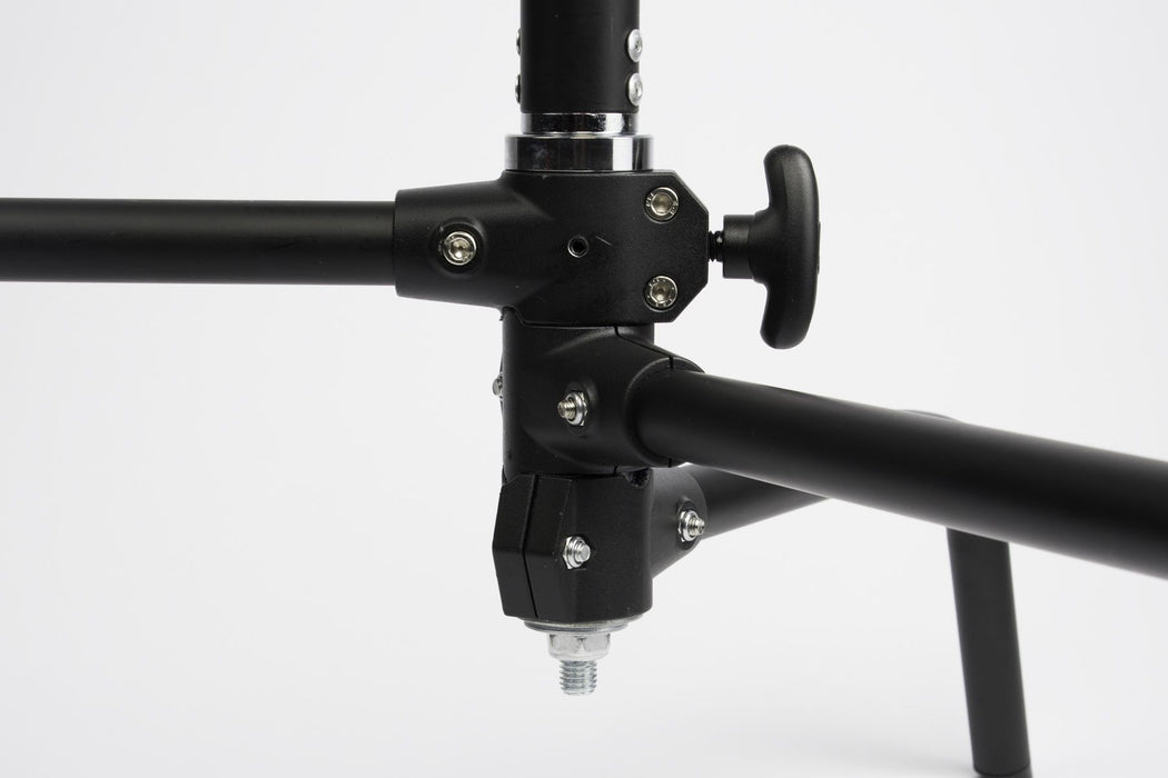 LumoPro 40" Double Riser C-Stand with Turtle Base - Black