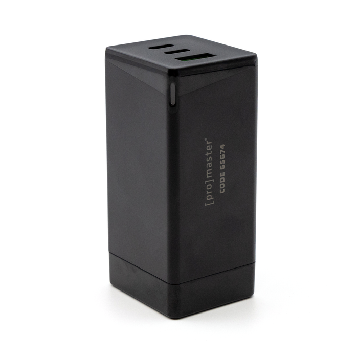 ProMaster 3-Port 65 Watt GaN USB Charger - Black