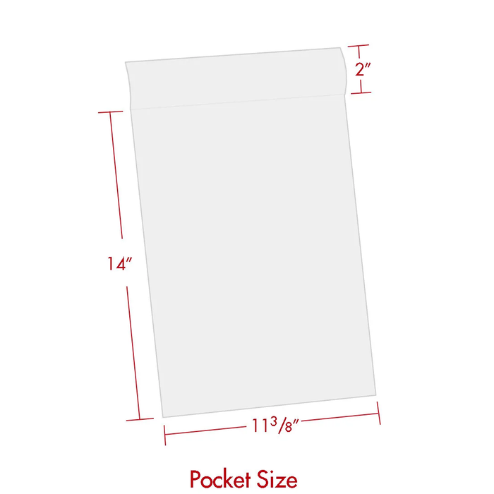 Print File 11×14-BAG Polyethylene Storage Bag with 2″ Flap, 11 × 14" - 25 Pack