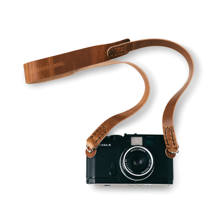 Clever Supply Traditional Camera Strap with Split Ring, 36" - English Tan