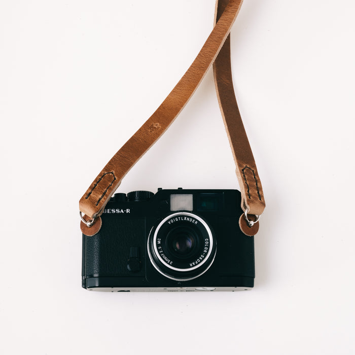 Clever Supply Traditional Camera Strap with Split Ring, 36" - English Tan