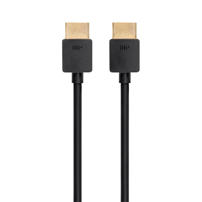 Monoprice 8K Ultra High Speed Slim HDMI Cable, 2ft, Black