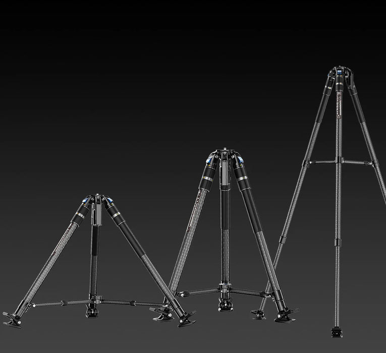 Sirui SVS75 Rapid System One-Step Height Adjustment Carbon Fiber Video Tripod with 75mm Half Bowl & Mid-Level Spreader