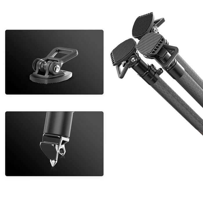 Sirui SVS75 Rapid System One-Step Height Adjustment Carbon Fiber Video Tripod with 75mm Half Bowl & Mid-Level Spreader