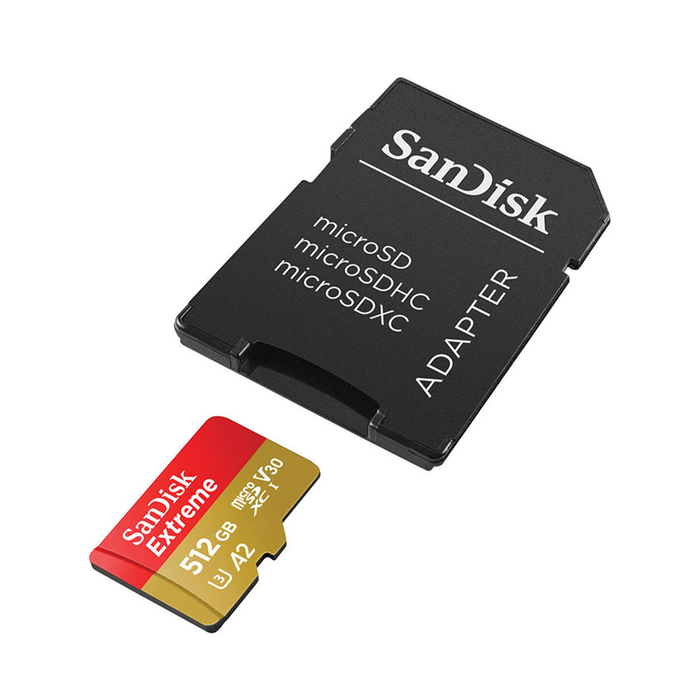 SanDisk 512GB Extreme UHS-I microSDXC Memory Card with SD Adapter