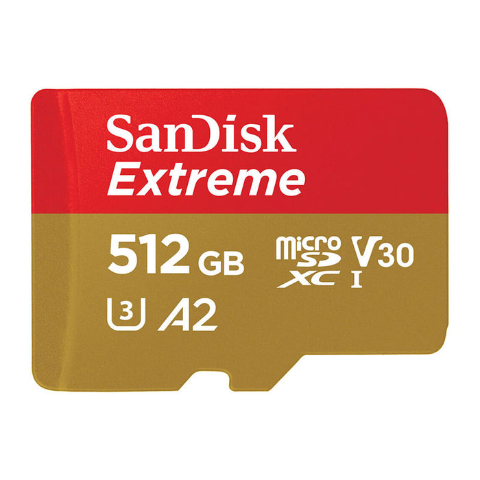 SanDisk 512GB Extreme UHS-I microSDXC Memory Card with SD Adapter