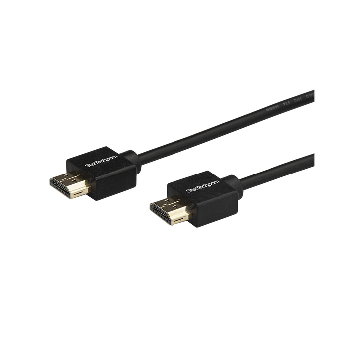 StarTech Premium High Speed 4K 60Hz 2.0 Slim Male to Male HDMI Video Cable with Ethernet for TV/Monitor/Laptop/PC - 6.6ft (2m)